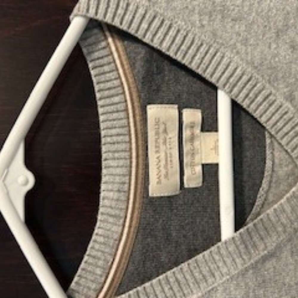 Mens Grey cotton cashmere sweater vest